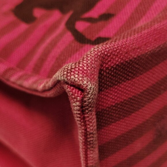 Auth HERMES Chevaux en camouflage - Pink Dark Brown Canvas None Tote Bag - Picture 3 of 9